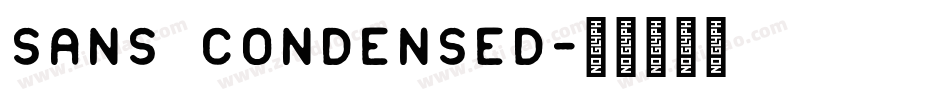 Sans Condensed字体转换